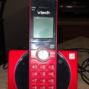 Red cordless phone